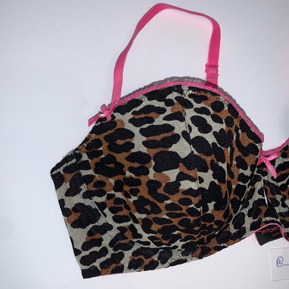VS X Betsey Johnson Pink Leopard 36 C / S Bra Set - Picture 3 of 16